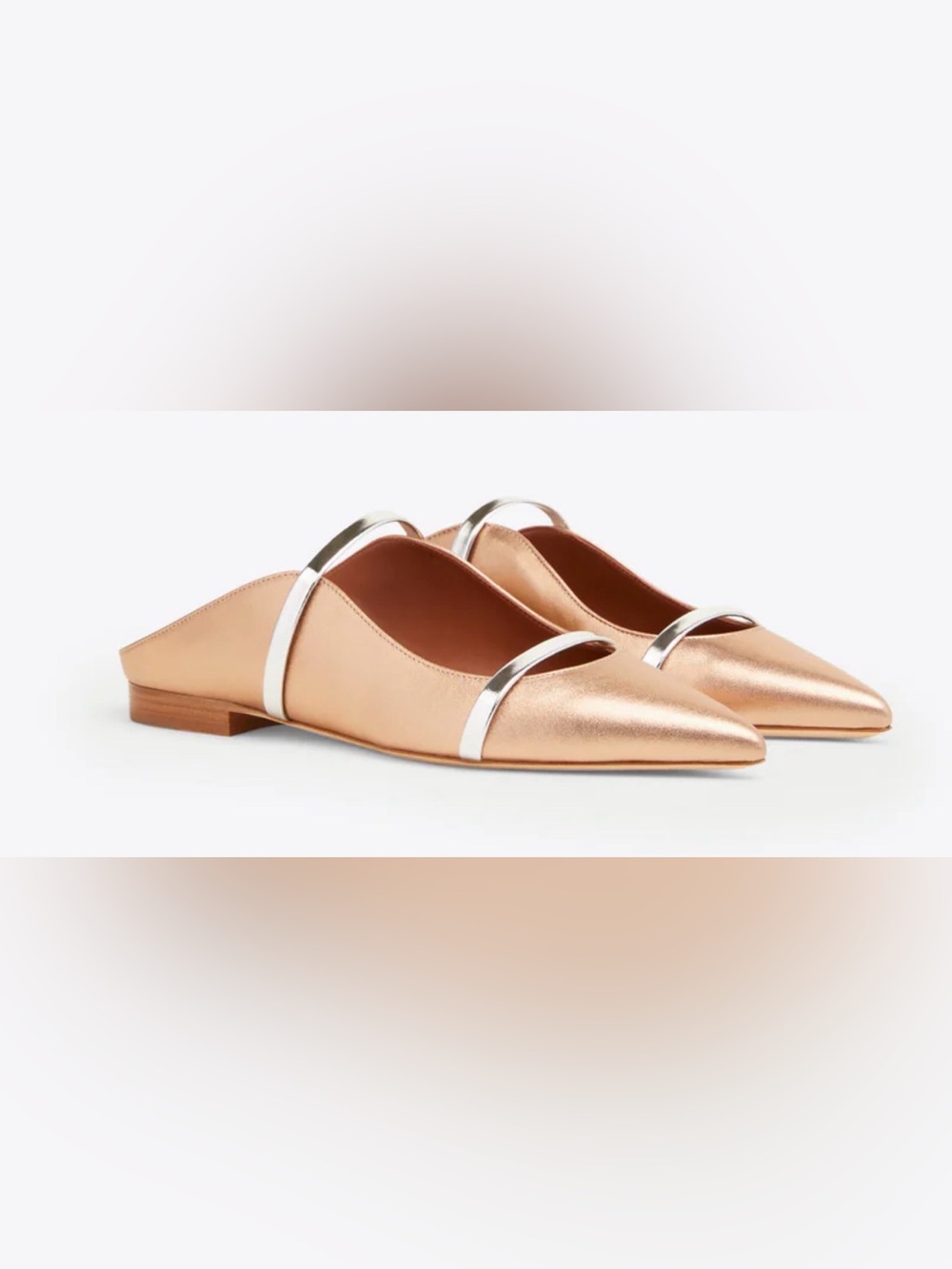 Malone Souliers MAUREEN GOLD & SILVER LEATHER FLATS